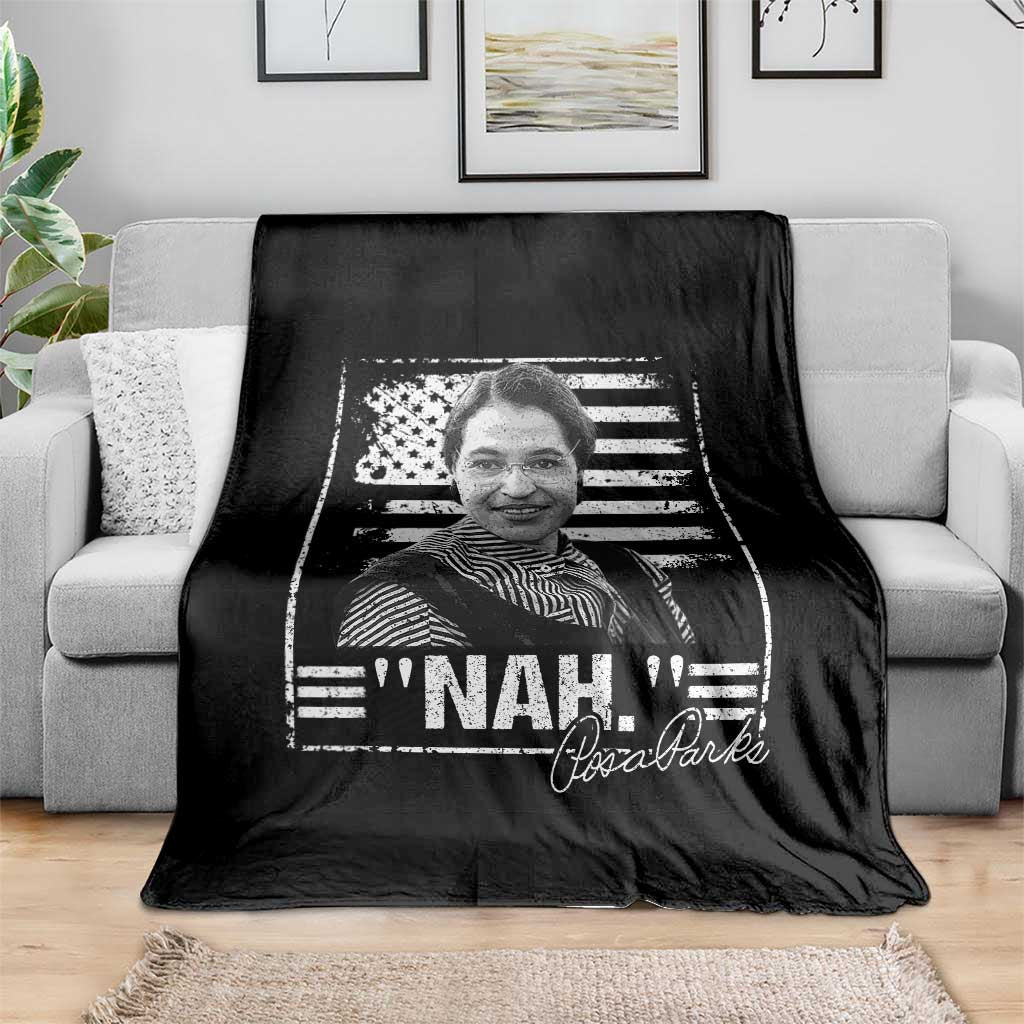 Rosa Parks Nah Quote Throw Blanket Black Movement Protest American Flag TS11 Print Your Wear