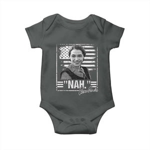 Rosa Parks Nah Quote Baby Onesie Black Movement Protest American Flag TS11 Dark Heather Print Your Wear