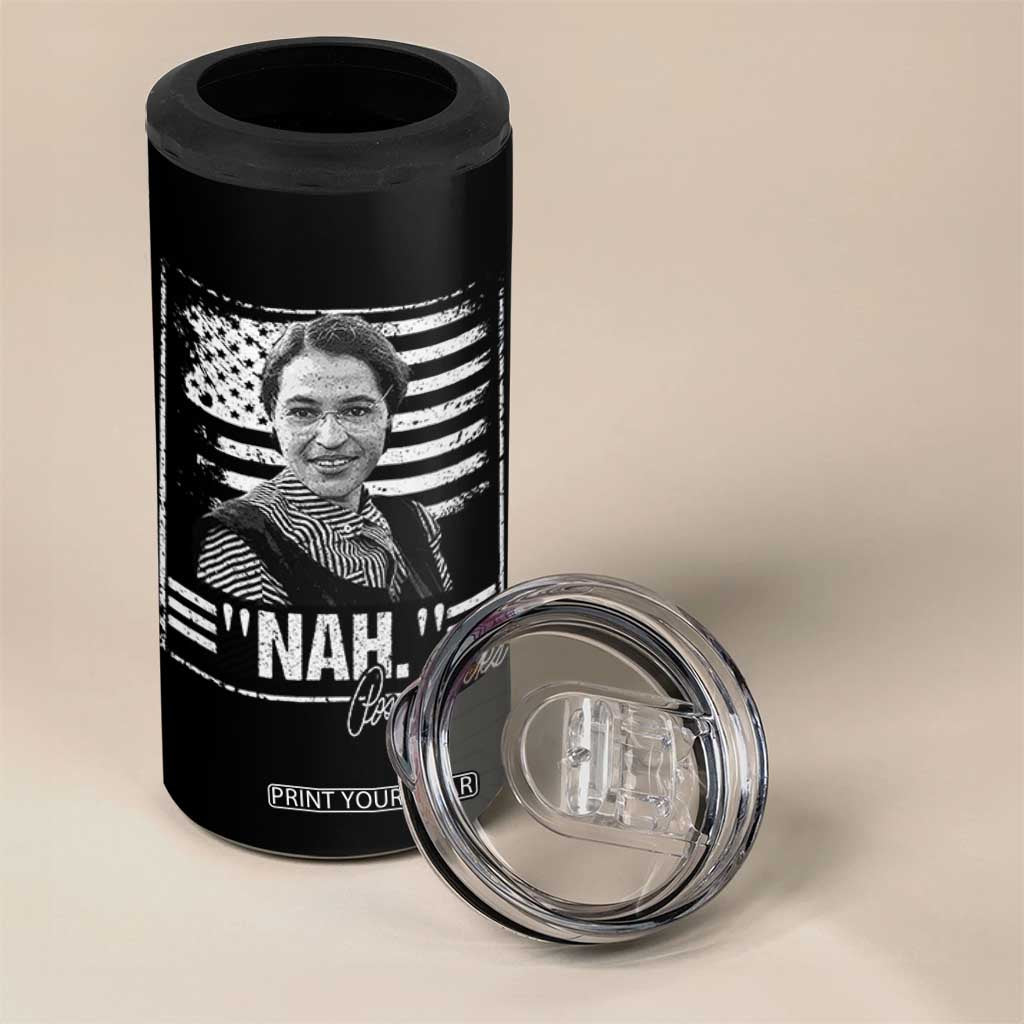 Rosa Parks Nah Quote 4 in 1 Can Cooler Tumbler Black Movement Protest American Flag TS11 Print Your Wear