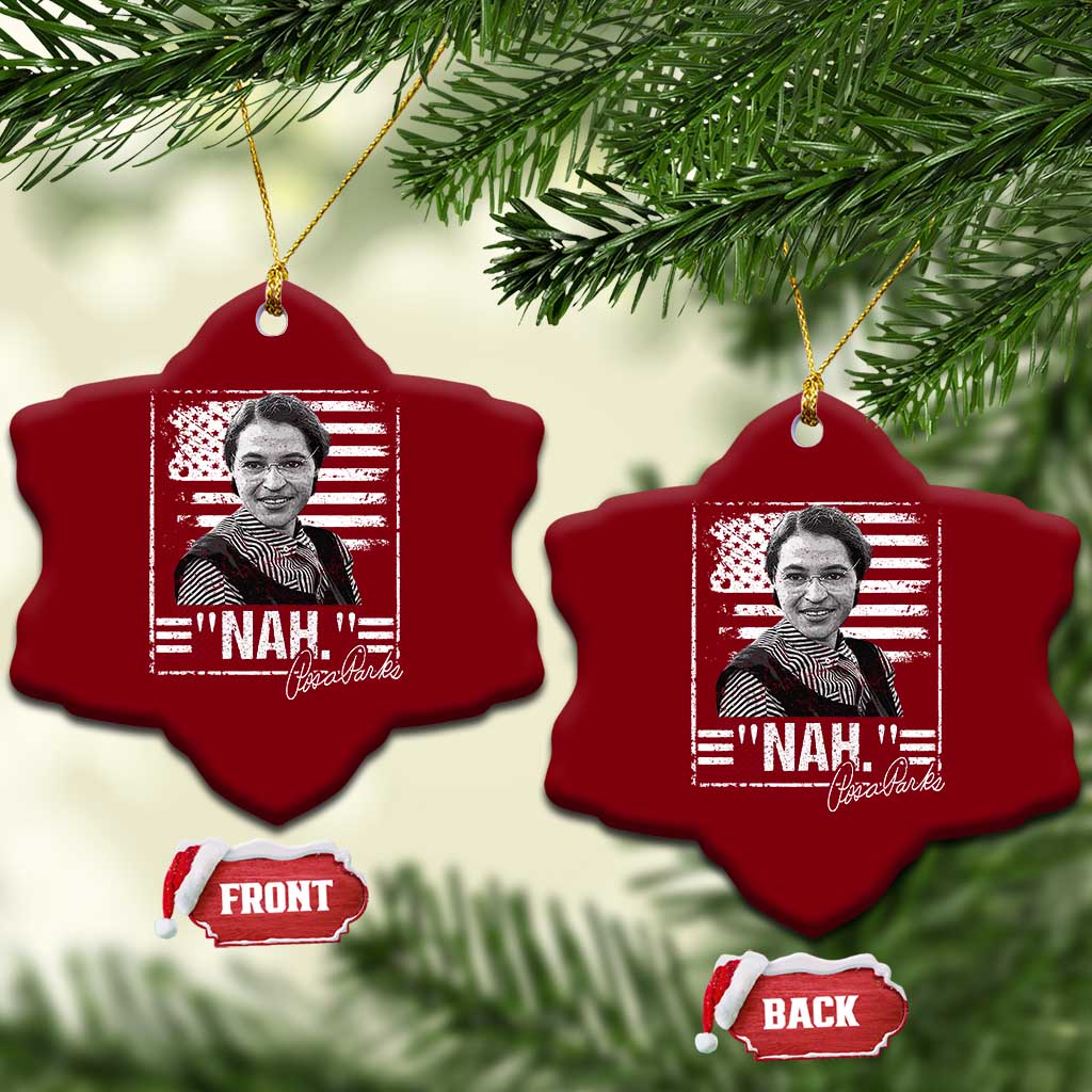 Rosa Parks Nah Quote Ceramic Ornament Black Movement Protest American Flag TS11 Print Your Wear
