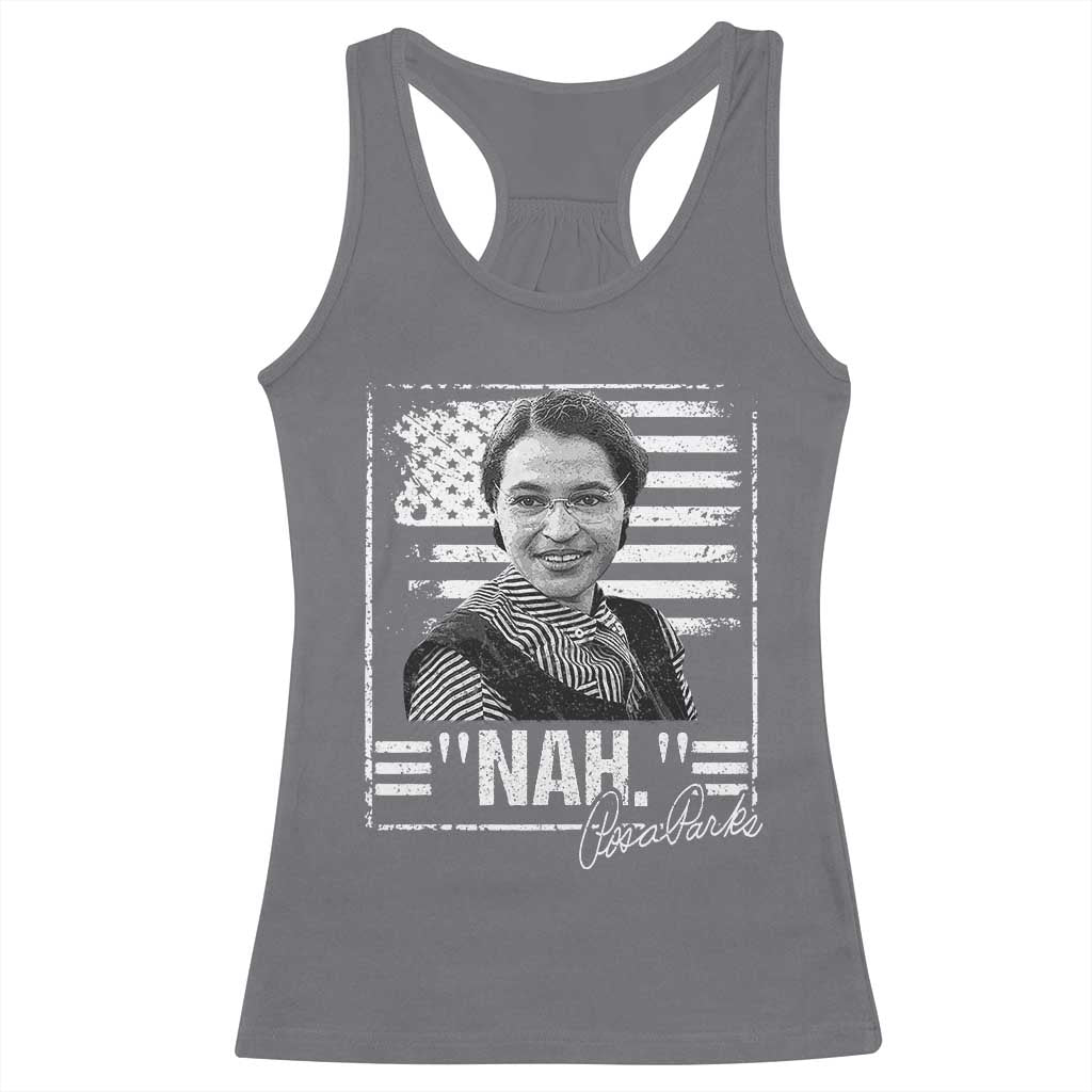 Rosa Parks Nah Quote Racerback Tank Top Black Movement Protest American Flag TS11 Charcoal Print Your Wear