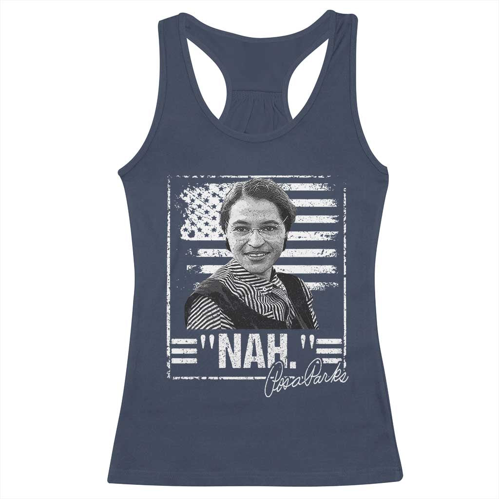 Rosa Parks Nah Quote Racerback Tank Top Black Movement Protest American Flag TS11 Navy Print Your Wear