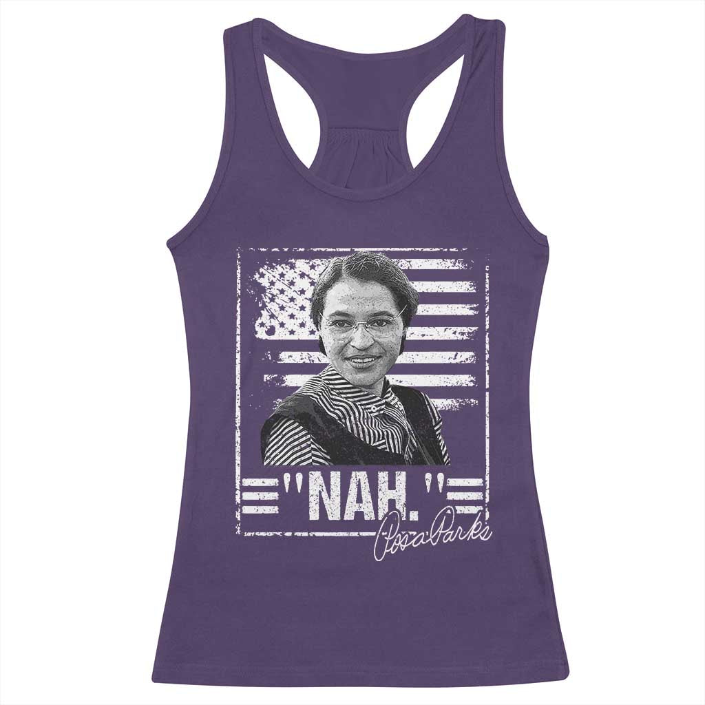 Rosa Parks Nah Quote Racerback Tank Top Black Movement Protest American Flag TS11 Purple Print Your Wear