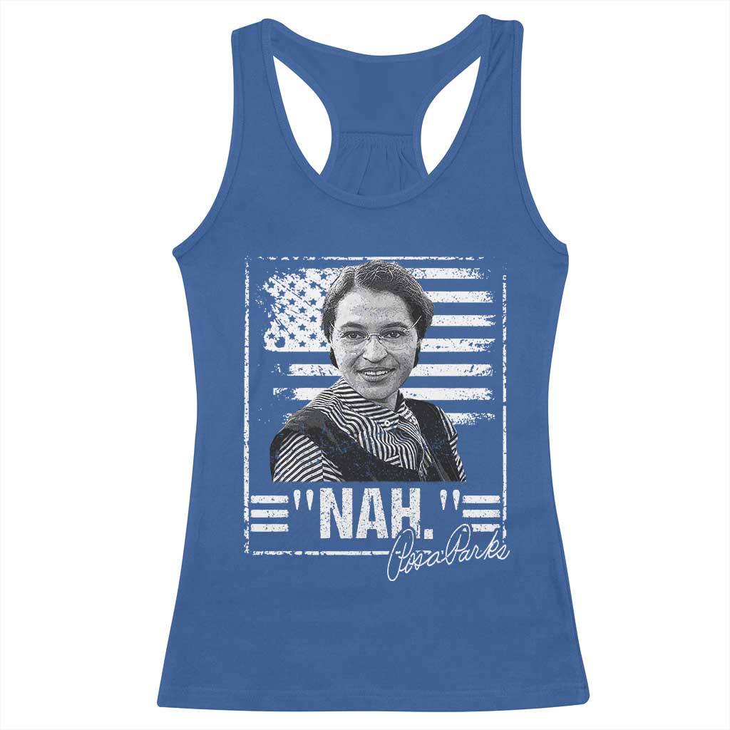 Rosa Parks Nah Quote Racerback Tank Top Black Movement Protest American Flag TS11 Royal Blue Print Your Wear