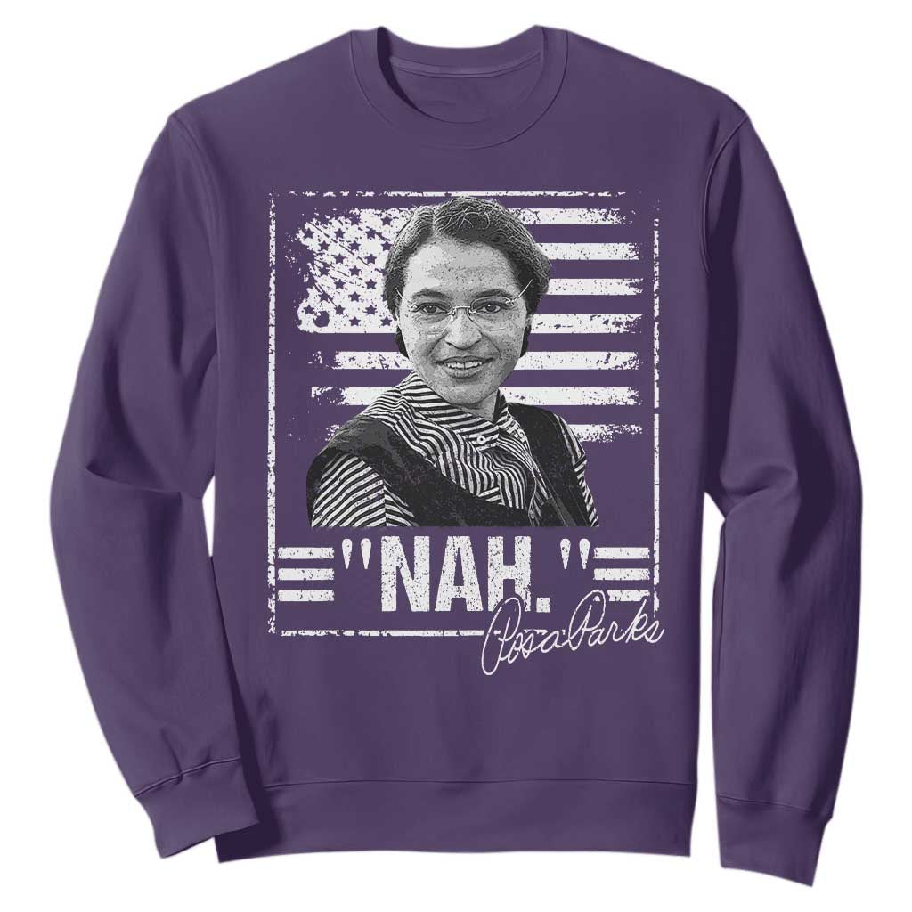 Rosa Parks Nah Quote Sweatshirt Black Movement Protest American Flag TS11 Purple Print Your Wear