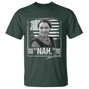 Rosa Parks Nah Quote T Shirt Black Movement Protest American Flag TS11 Dark Forest Green Print Your Wear
