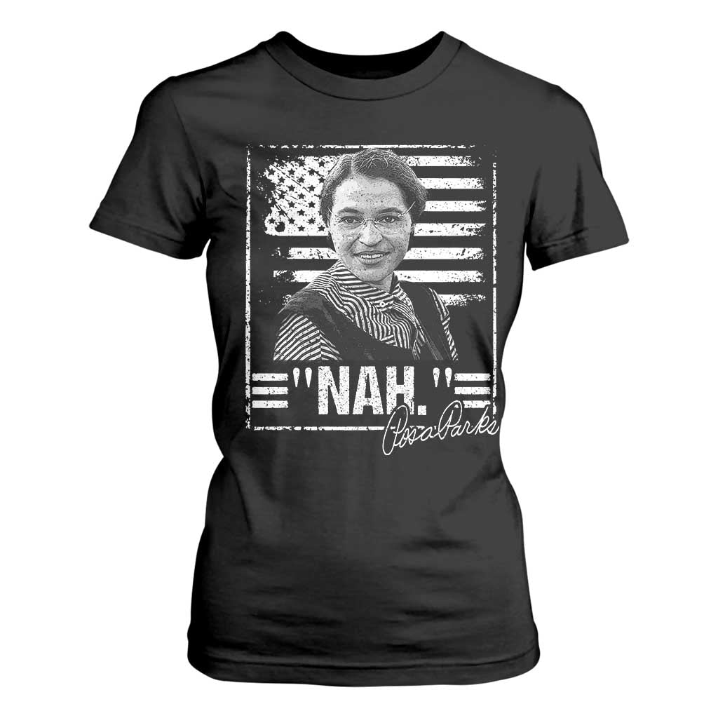 Rosa Parks Nah Quote T Shirt For Women Black Movement Protest American Flag TS11 Black Print Your Wear