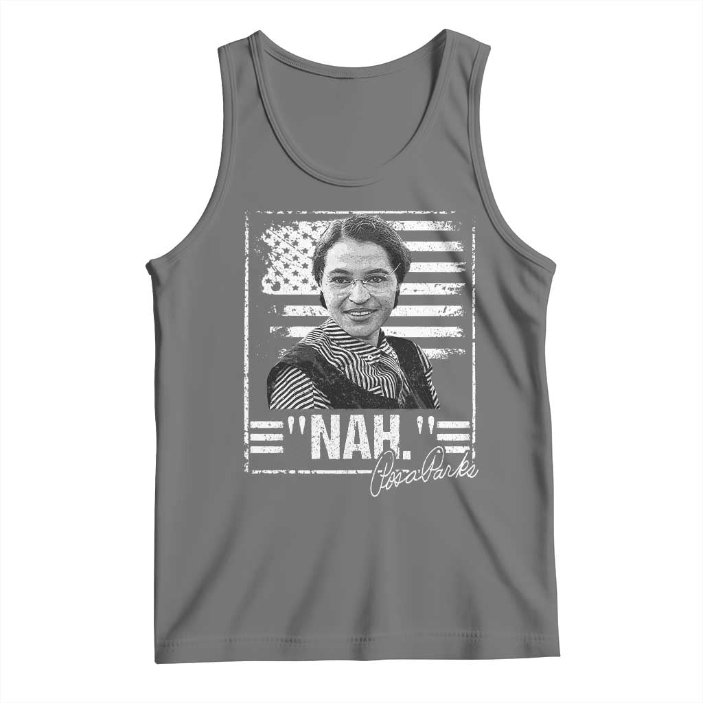 Rosa Parks Nah Quote Tank Top Black Movement Protest American Flag TS11 Black Heather Print Your Wear