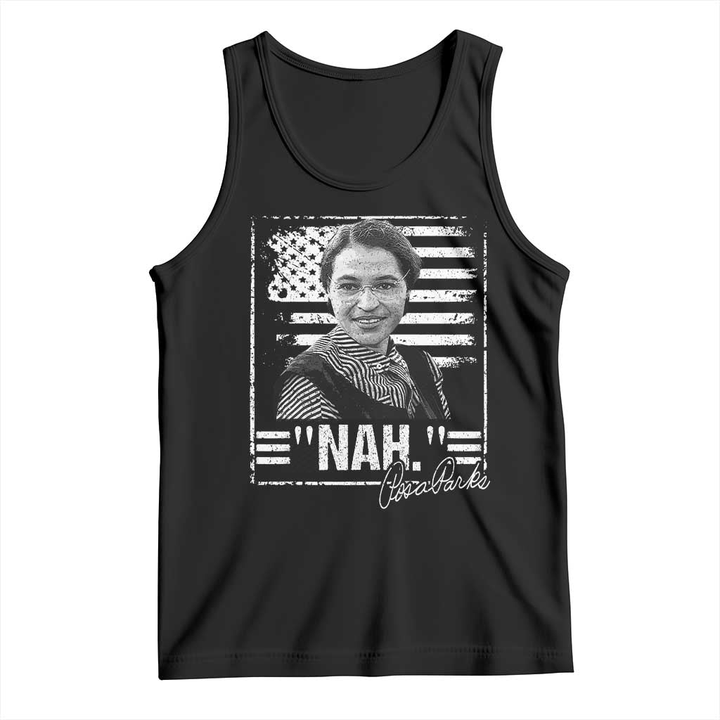 Rosa Parks Nah Quote Tank Top Black Movement Protest American Flag TS11 Black Print Your Wear