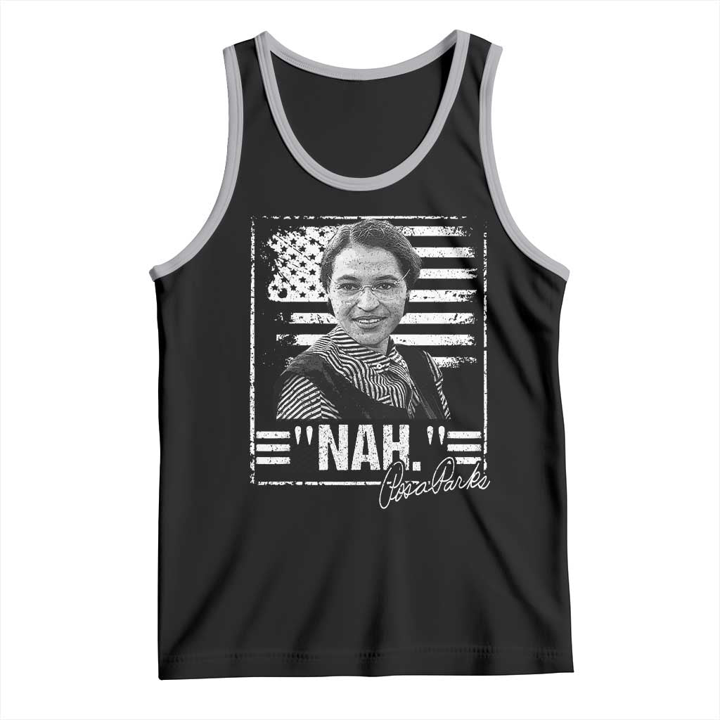 Rosa Parks Nah Quote Tank Top Black Movement Protest American Flag TS11 Black Athletic Heather Print Your Wear
