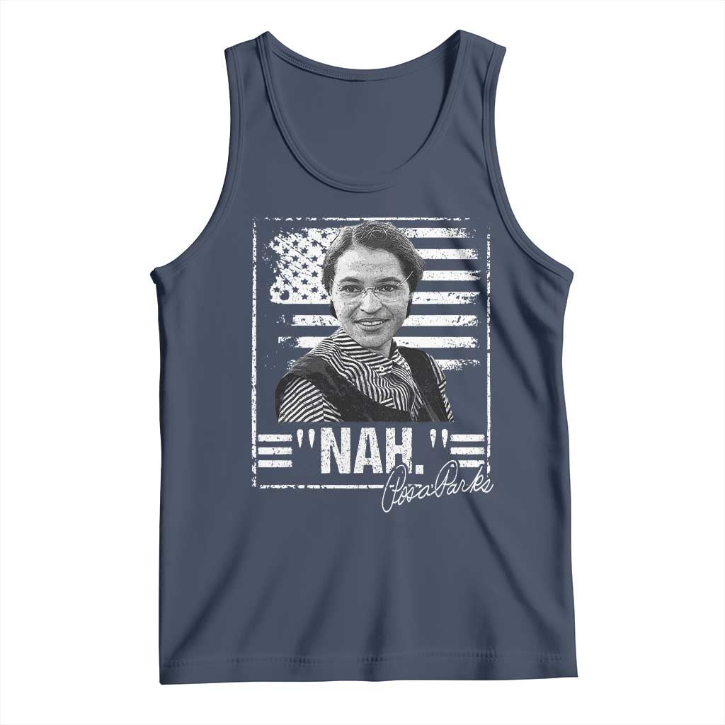 Rosa Parks Nah Quote Tank Top Black Movement Protest American Flag TS11 Navy Print Your Wear
