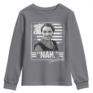 Rosa Parks Nah Quote Youth Sweatshirt Black Movement Protest American Flag TS11 Charcoal Print Your Wear
