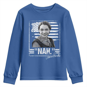 Rosa Parks Nah Quote Youth Sweatshirt Black Movement Protest American Flag TS11 Royal Blue Print Your Wear