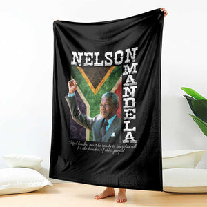 Nelson Mandela Quote Throw Blanket Real Leaders Must Be Ready To Sacrifice All For The Freedom TS11 Print Your Wear