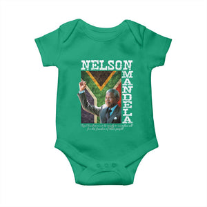 Nelson Mandela Quote Baby Onesie Real Leaders Must Be Ready To Sacrifice All For The Freedom TS11 Irish Green Print Your Wear