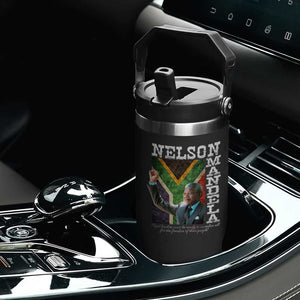 Nelson Mandela Quote Flip Straw Tumbler Real Leaders Must Be Ready To Sacrifice All For The Freedom TS11 Print Your Wear