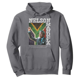 Nelson Mandela Quote Hoodie Real Leaders Must Be Ready To Sacrifice All For The Freedom TS11 Charcoal Print Your Wear