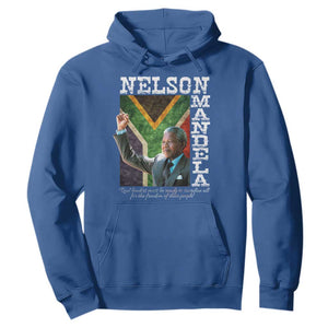 Nelson Mandela Quote Hoodie Real Leaders Must Be Ready To Sacrifice All For The Freedom TS11 Royal Blue Print Your Wear