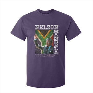 Nelson Mandela Quote T Shirt For Kid Real Leaders Must Be Ready To Sacrifice All For The Freedom TS11 Purple Print Your Wear