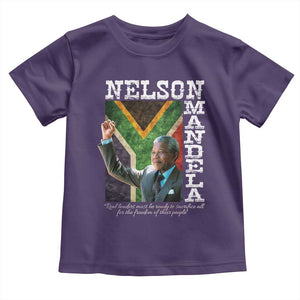 Nelson Mandela Quote Toddler T Shirt Real Leaders Must Be Ready To Sacrifice All For The Freedom TS11 Purple Print Your Wear