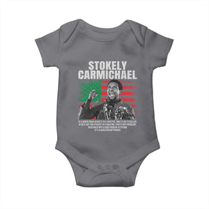 Stokely Carmichael Quote Baby Onesie Racism Is Not A Question Of Attitude It's A Question Of Power TS11 Charcoal Print Your Wear