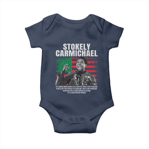 Stokely Carmichael Quote Baby Onesie Racism Is Not A Question Of Attitude It's A Question Of Power TS11 Navy Print Your Wear