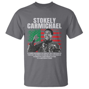 Stokely Carmichael Quote T Shirt Racism Is Not A Question Of Attitude It's A Question Of Power TS11 Charcoal Print Your Wear