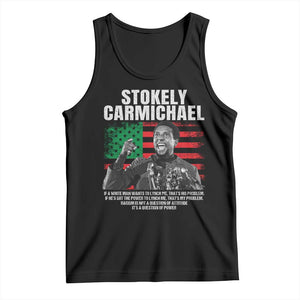 Stokely Carmichael Quote Tank Top Racism Is Not A Question Of Attitude It's A Question Of Power TS11 Black Print Your Wear