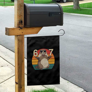 Funny Groundhog 67 Garden Flag Six Seven Meme Retro Vintage Woodchuck Day TS11 Print Your Wear