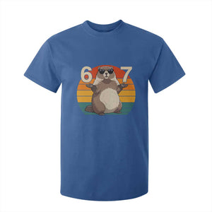Funny Groundhog 67 T Shirt For Kid Six Seven Meme Retro Vintage Woodchuck Day TS11 Royal Blue Print Your Wear