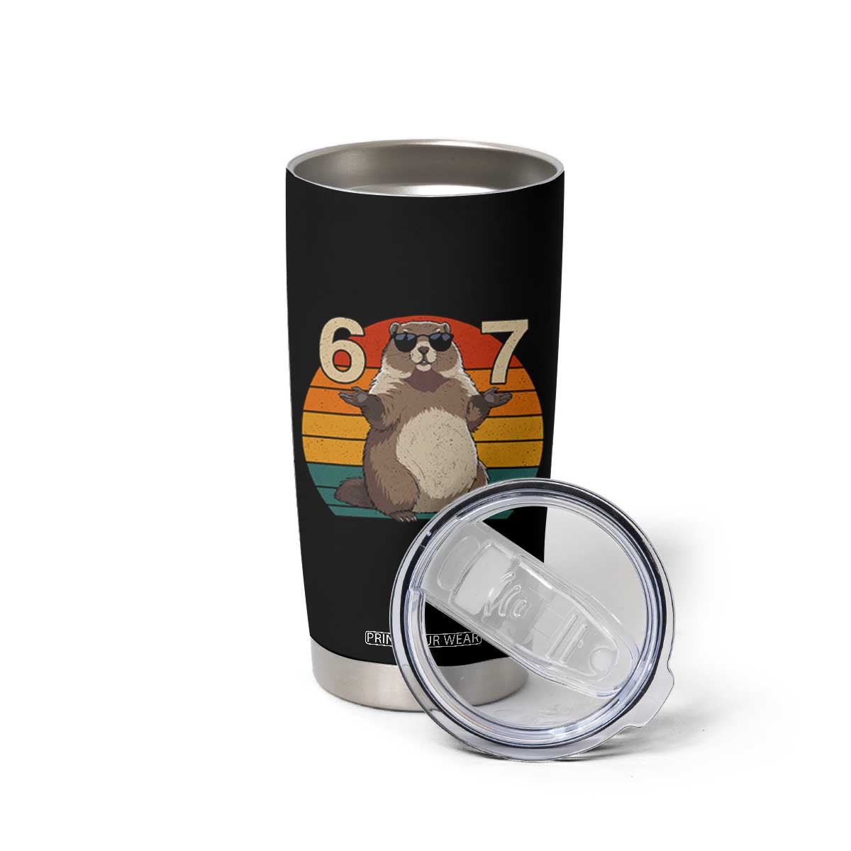 Funny Groundhog 67 Tumbler Cup Six Seven Meme Retro Vintage Woodchuck Day TS11 Print Your Wear