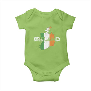 Vintage Irish Map Ireland Pride Souvenir Baby Onesie TS11 Lime Print Your Wear