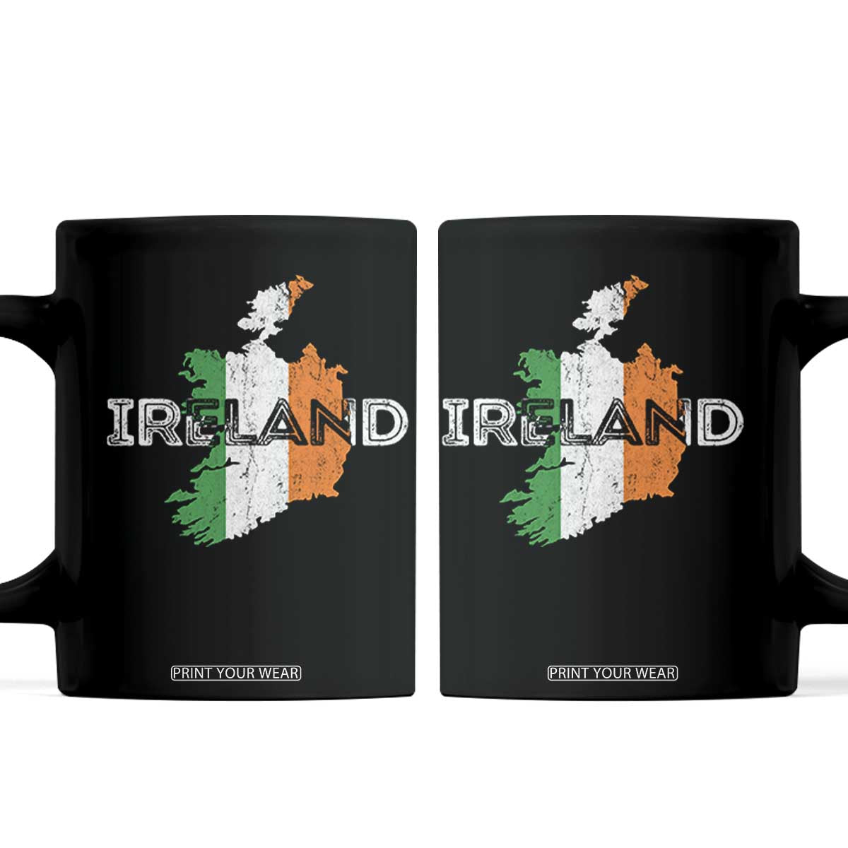 Vintage Irish Map Ireland Pride Souvenir Coffee Mug TS11 Black Print Your Wear
