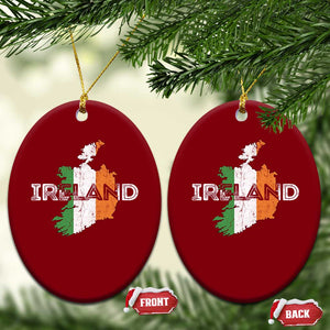 Vintage Irish Map Ireland Pride Souvenir Ceramic Ornament TS11 Print Your Wear