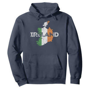 Vintage Irish Map Ireland Pride Souvenir Hoodie TS11 Navy Print Your Wear