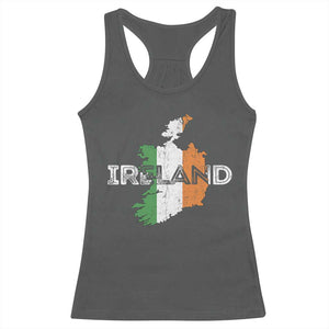 Vintage Irish Map Ireland Pride Souvenir Racerback Tank Top TS11 Dark Heather Print Your Wear