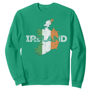 Vintage Irish Map Ireland Pride Souvenir Sweatshirt TS11 Irish Green Print Your Wear