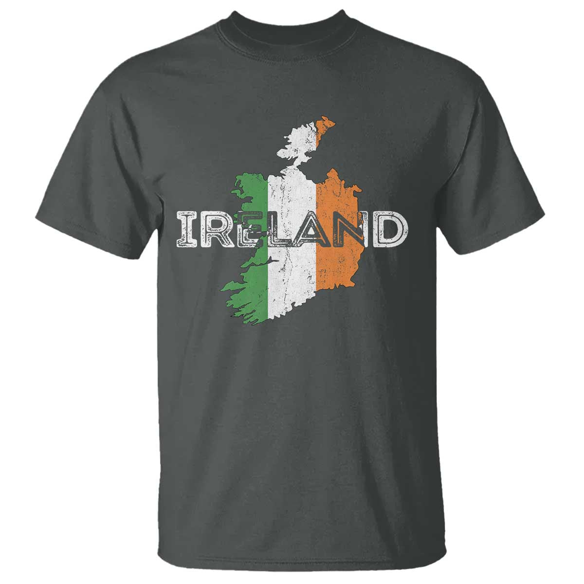Vintage Irish Map Ireland Pride Souvenir T Shirt TS11 Dark Heather Print Your Wear