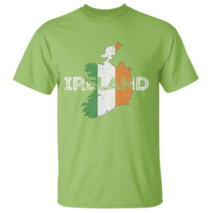 Vintage Irish Map Ireland Pride Souvenir T Shirt TS11 Lime Print Your Wear