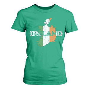 Vintage Irish Map Ireland Pride Souvenir T Shirt For Women TS11 Irish Green Print Your Wear