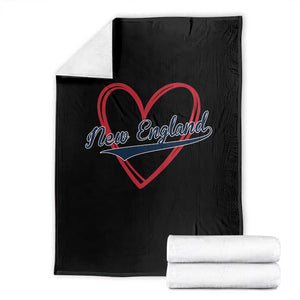 New England Vintage Red Heart Sport Fan Game Day Throw Blanket TS11 Black Print Your Wear