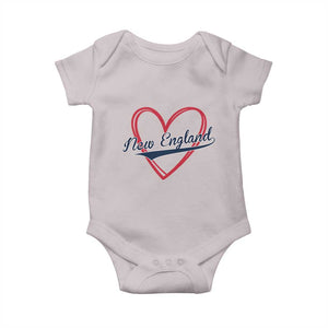 New England Vintage Red Heart Sport Fan Game Day Baby Onesie TS11 Ice Gray Print Your Wear