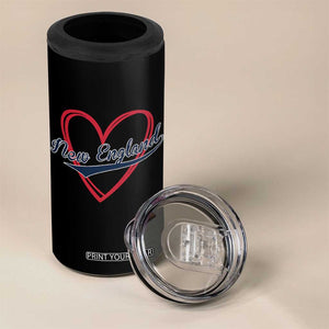 New England Vintage Red Heart Sport Fan Game Day 4 in 1 Can Cooler Tumbler TS11 Print Your Wear