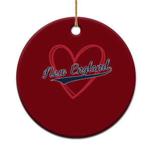 New England Vintage Red Heart Sport Fan Game Day Ceramic Ornament TS11 1pc Red Print Your Wear