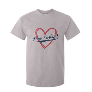 New England Vintage Red Heart Sport Fan Game Day T Shirt For Kid TS11 Ice Gray Print Your Wear