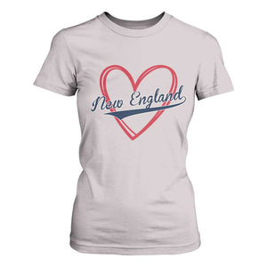 New England Vintage Red Heart Sport Fan Game Day T Shirt For Women TS11 Ice Gray Print Your Wear