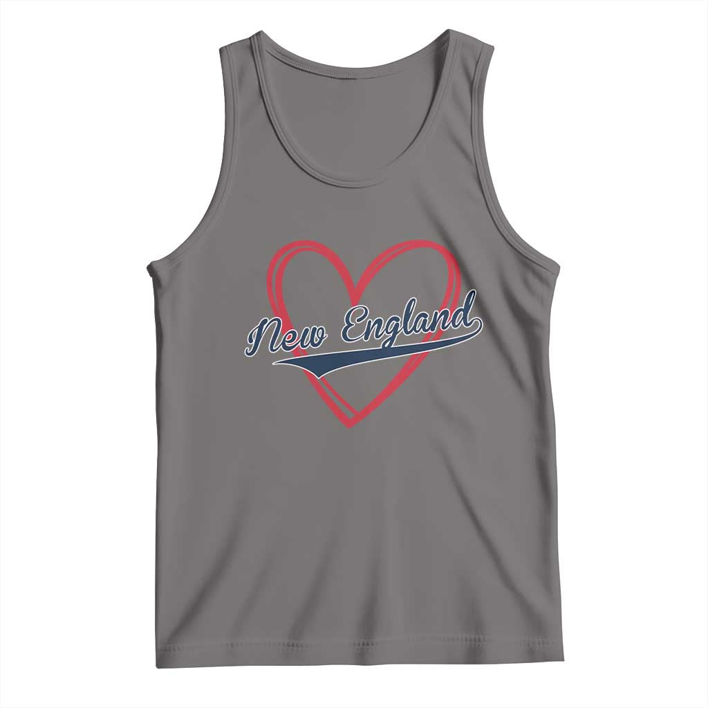 New England Vintage Red Heart Sport Fan Game Day Tank Top TS11 Deep Heather Print Your Wear