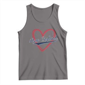New England Vintage Red Heart Sport Fan Game Day Tank Top TS11 Deep Heather Print Your Wear