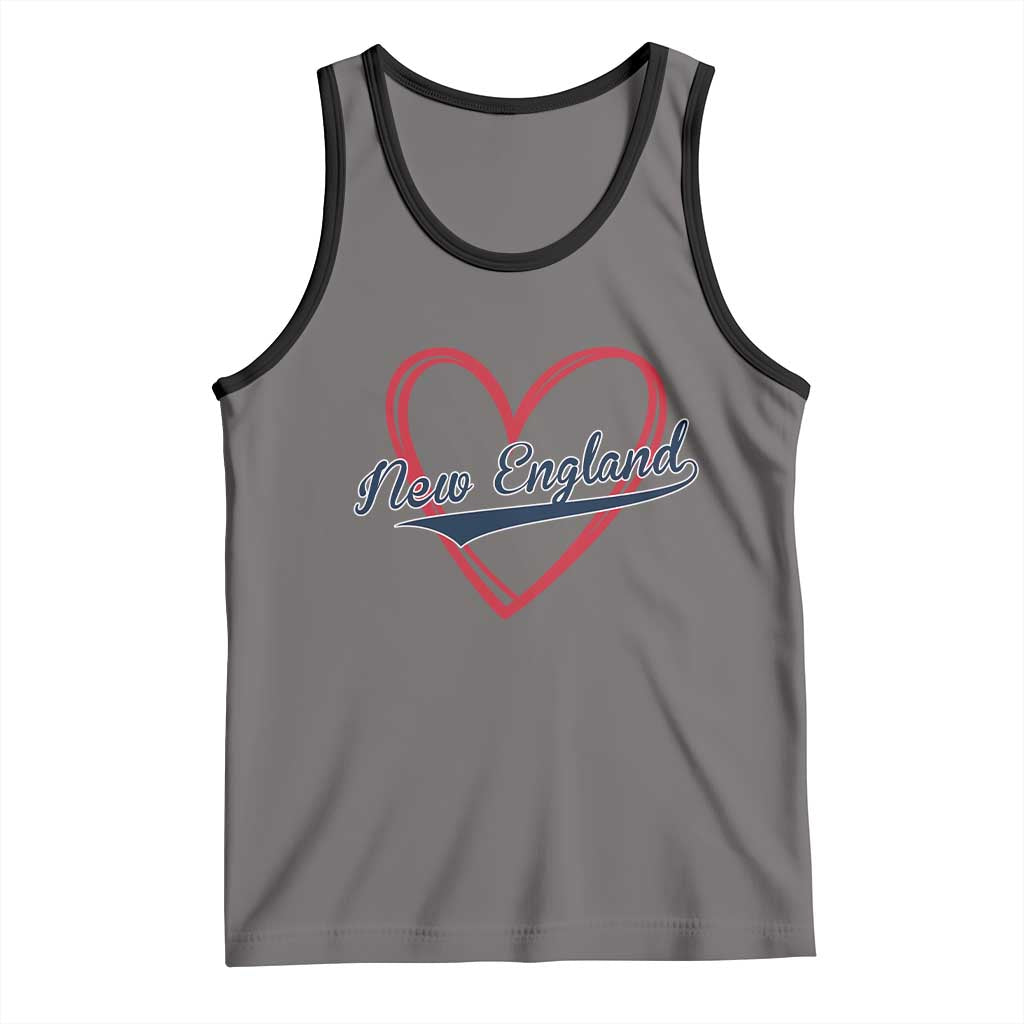 New England Vintage Red Heart Sport Fan Game Day Tank Top TS11 Deep Heather Black Print Your Wear