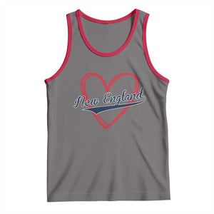 New England Vintage Red Heart Sport Fan Game Day Tank Top TS11 Deep Heather Red Print Your Wear